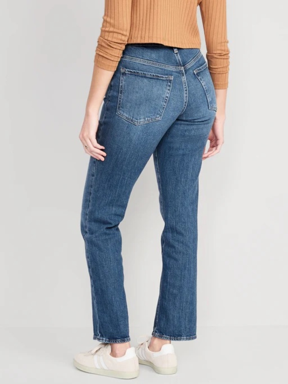 OLD NAVY 10 High-waisted Hi-rise Slim Pockets OG Straight Jean